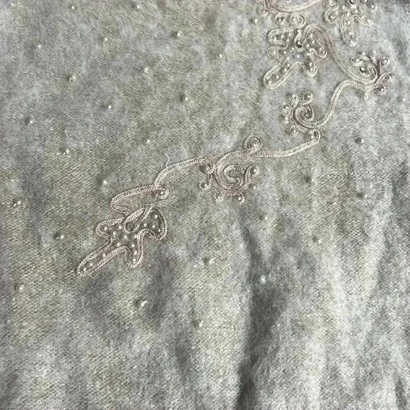 🔥ALISON H.🔥 | Vintage light pink angora rabbit hair short sleeve  sweater - Picture 3 of 12